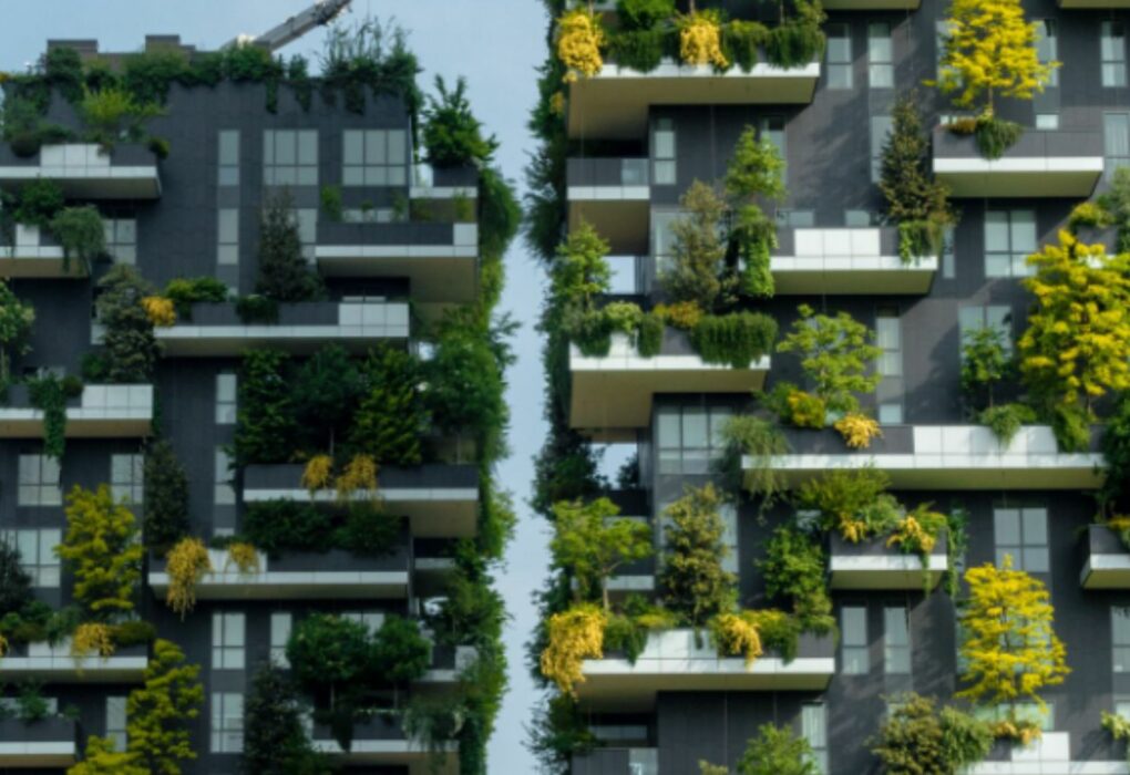 AN imge of a city building showing sustainable communities